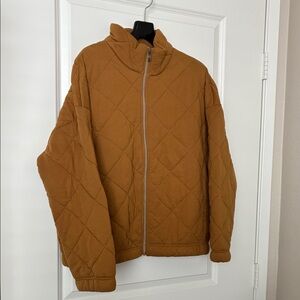 Ariat Camel Diamond Quilting Women Zip Up Jacket Size XL